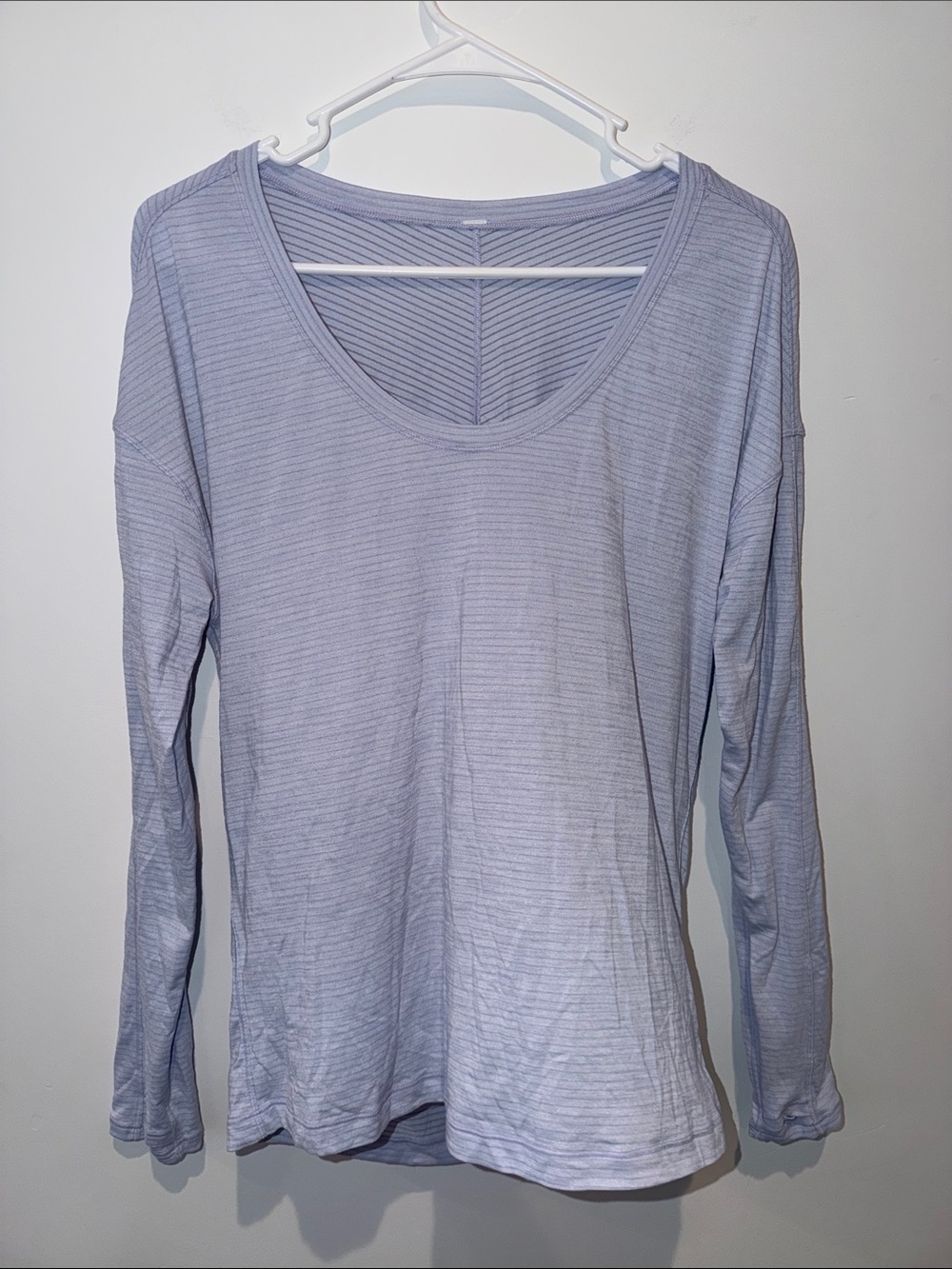 Women's Purple Striped Long Sleeve Lightweight Top Women's Size 8